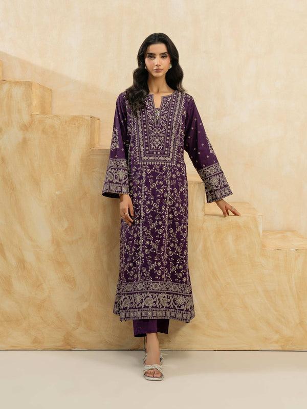 Limelight 2 Piece Cambric Suit-Embroidered (Pret)