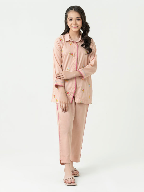 limelight 2 Piece Cambric Suit-Embroidered (Pret)
