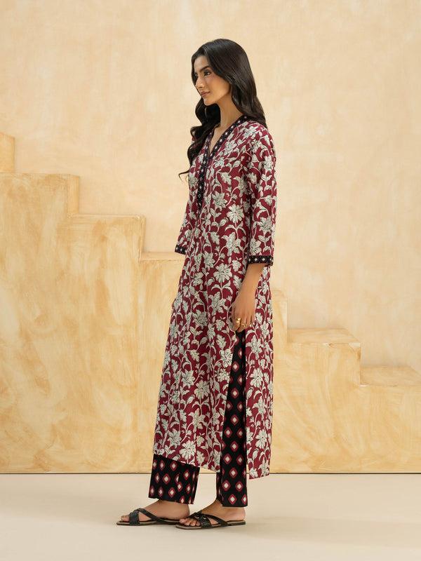 Limelight 2 Piece Cambric Suit-Printed (Pret)