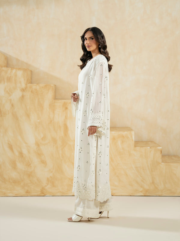 Limelight 2 Piece Chiffon Suit-Embroidered (Pret)