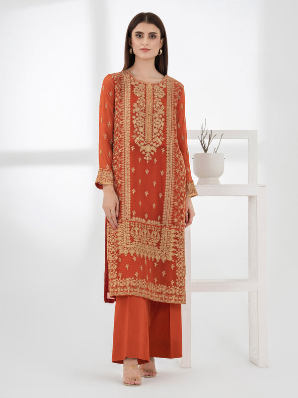 limelight 2 Piece Chiffon Suit-Embroidered (Pret)