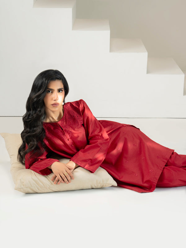 Limelight 2 Piece Dobby Suit-Embroidered (Pret)