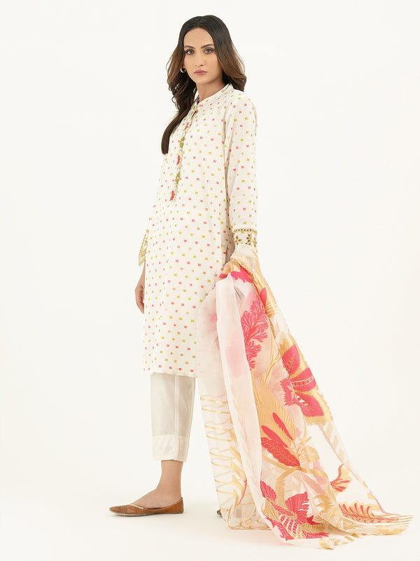 Limelight 2 Piece Jacquard Suit-Embellished (Pret)