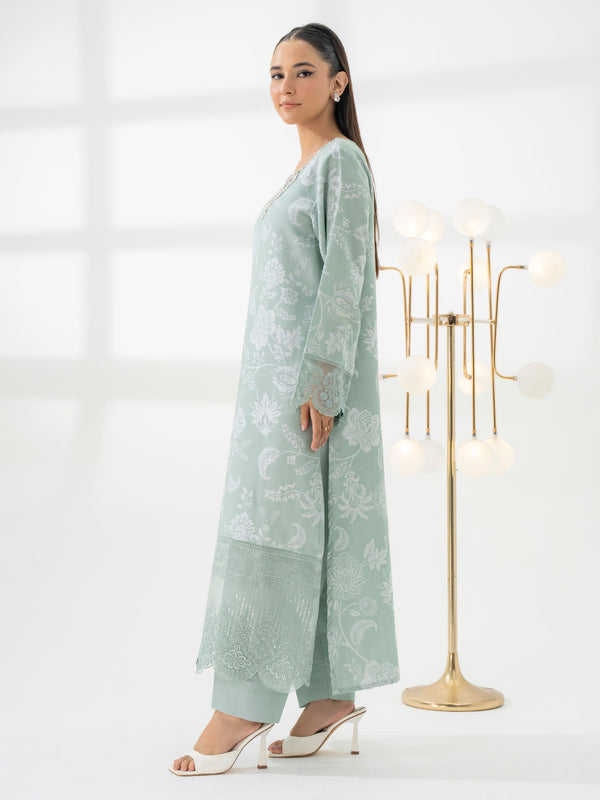 Limelight 2 Piece Jacquard Suit-Embroidered (Pret)