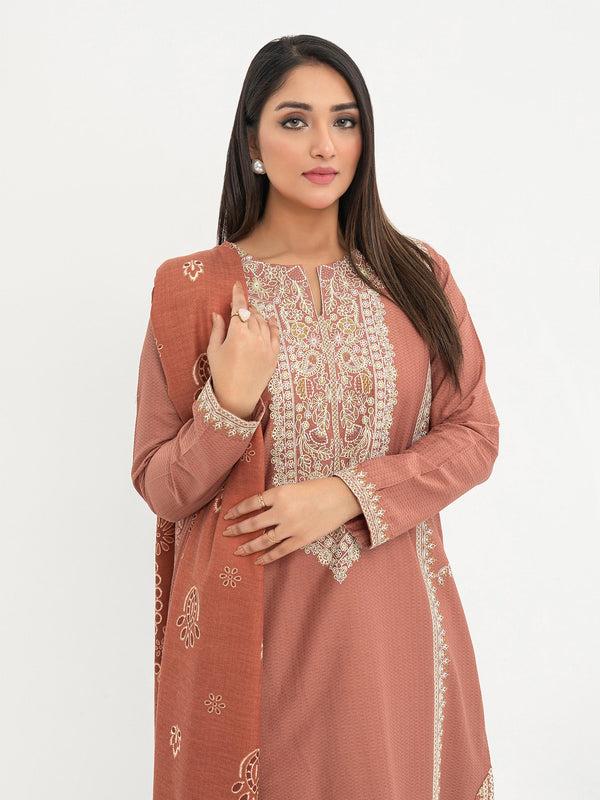 Limelight 2 Piece Jacquard Suit-Embroidered (Pret)