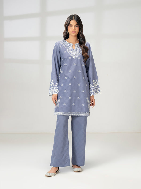 Limelight 2 Piece Jacquard Suit- Embroidered (Pret)