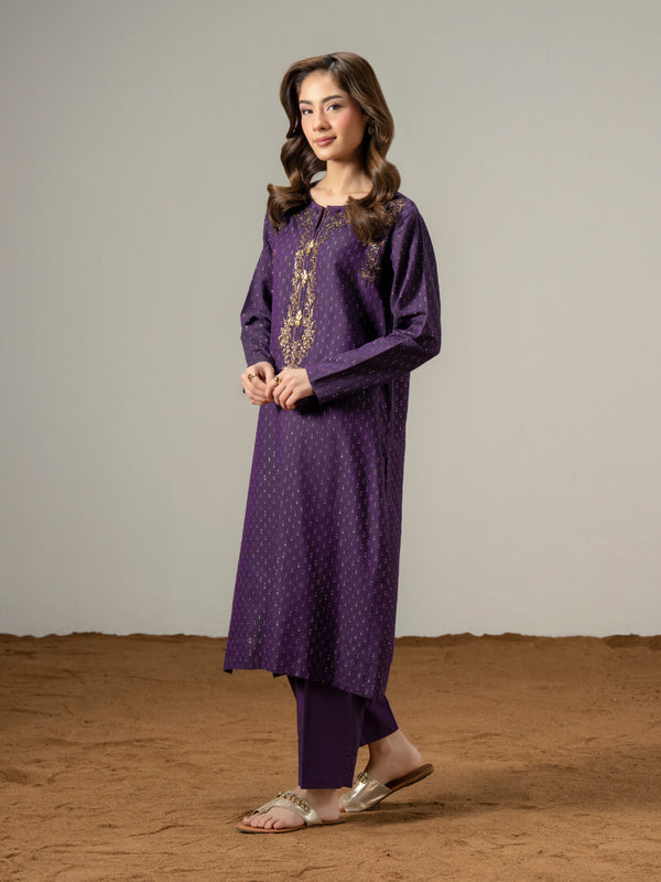 Limelight 2 Piece Jacquard Suit-Embroidered (Pret)