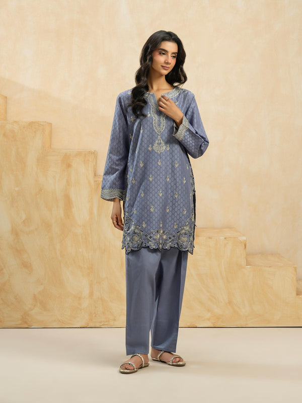 Limelight 2 Piece Jacquard Suit-Embroidered (Pret)
