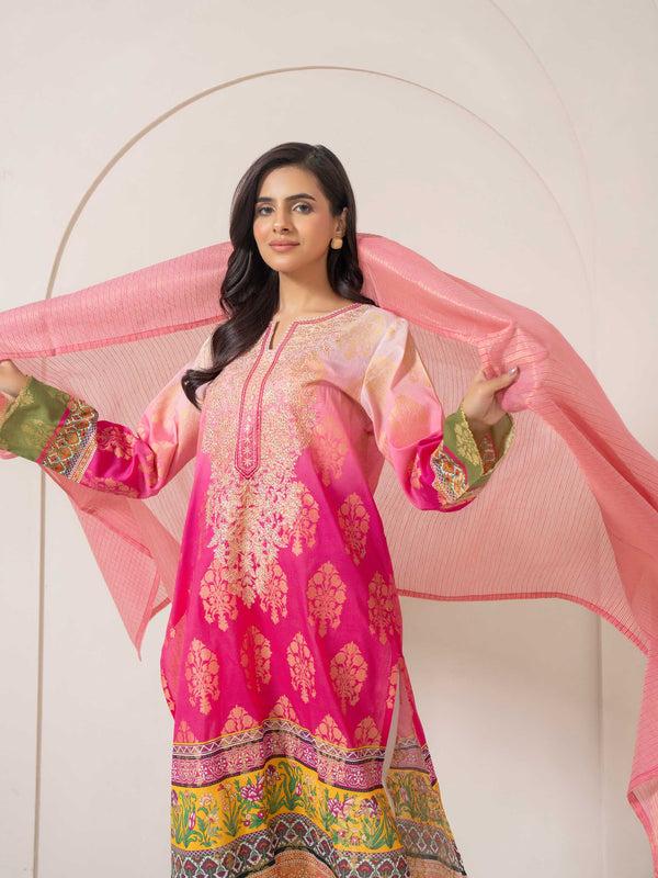 Limelight 2 Piece Jacquard Suit-Embroidered (Pret)