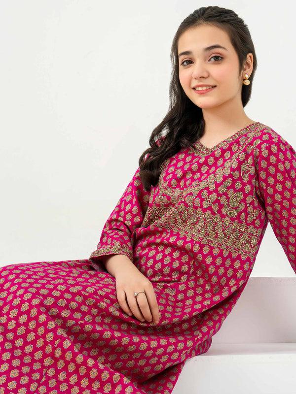 Limelight 2 Piece Khaddar Suit-Embroidered