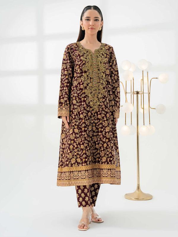 Limelight 2 Piece Khaddar Suit-Embroidered (Pret)