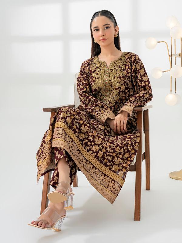 limelight 2 Piece Khaddar Suit-Embroidered (Pret)