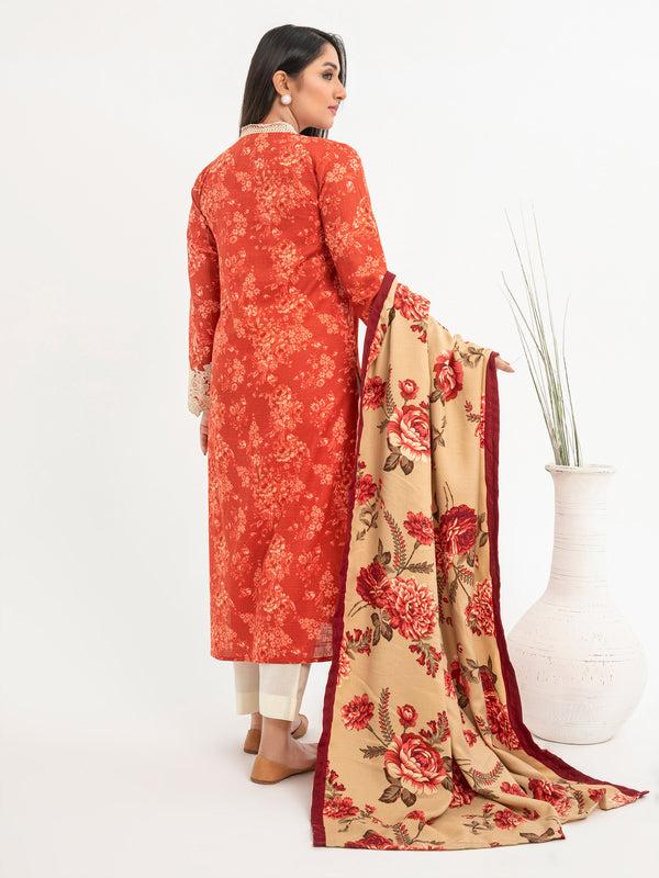 Limelight 2 Piece Khaddar Suit-Embroidered(Pret)