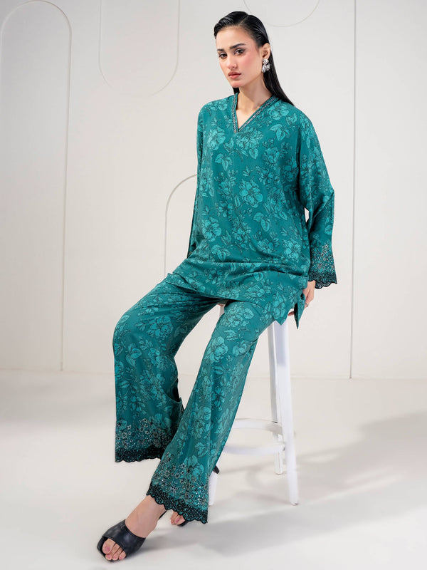 Limelight 2 Piece Linen Suit-Embroidered (Pret)