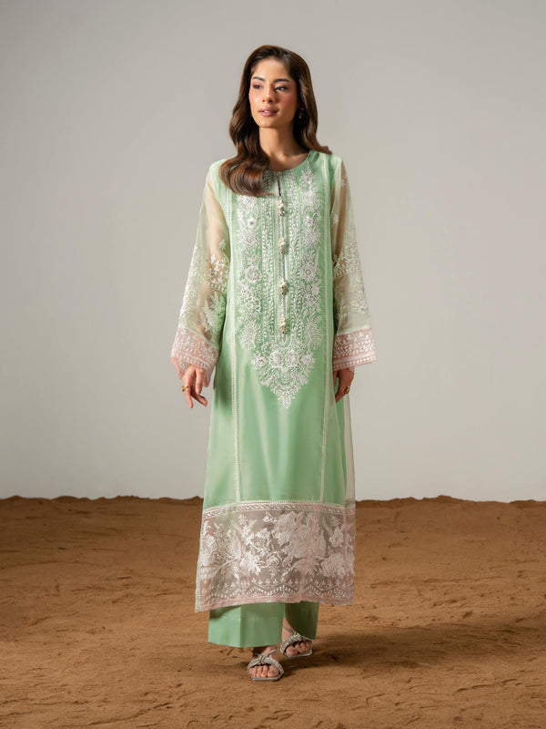 Limelight 2 Piece Organza Suit-Embroidered (Pret)