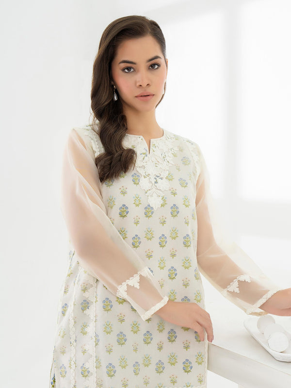 Limelight 2 Piece Organza Suit-Embroidered (Pret)