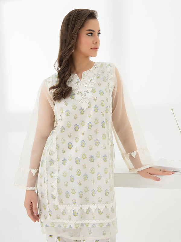 limelight 2 Piece Organza Suit-Embroidered (Pret)