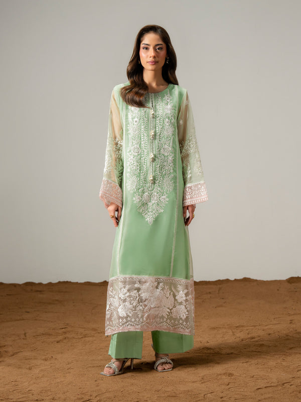 limelight 2 Piece Organza Suit-Embroidered (Pret)