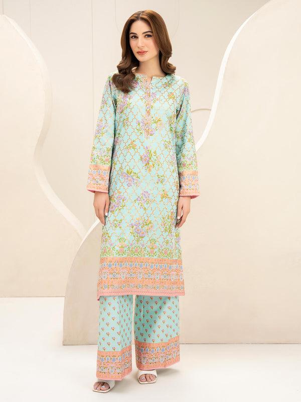 Limelight 2 Piece Paste Print-Suit (Unstitched)