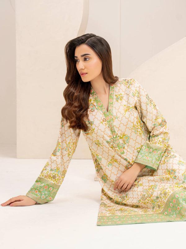 Limelight 2 Piece Paste Print-Suit (Unstitched)
