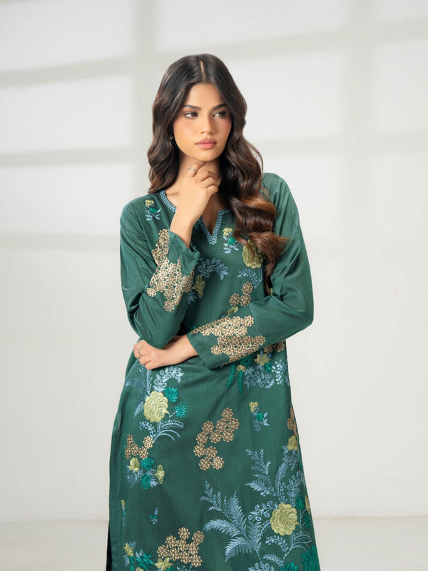 Limelight 2 Piece Raw Silk Suit-Embroidered (Pret)