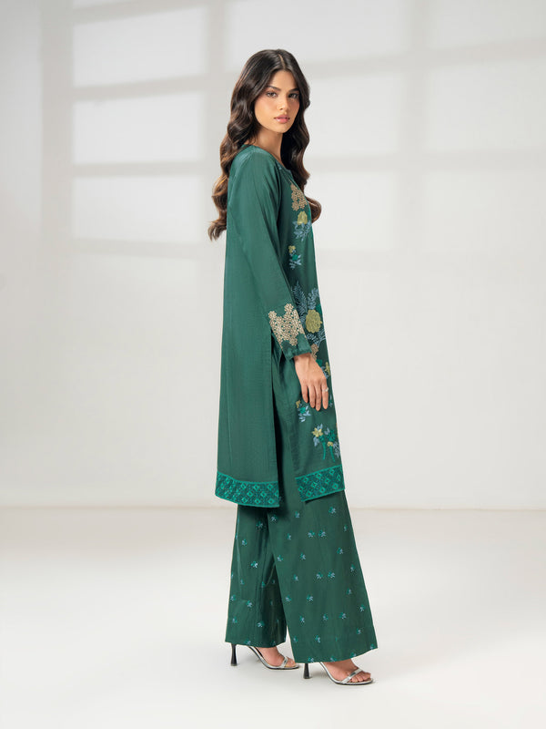 Limelight 2 Piece Raw Silk Suit-Embroidered (Pret)