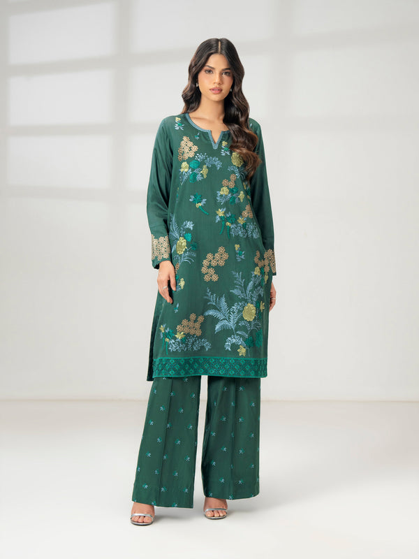limelight 2 Piece Raw Silk Suit-Embroidered (Pret)