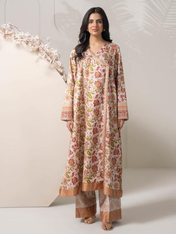 Limelight 2 Piece Satin Suit-Embroidered (Pret)