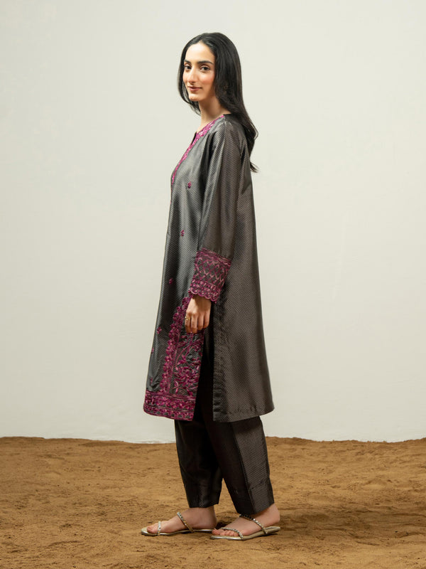 Limelight 2 Piece Silk Suit-Embroidered (Pret)