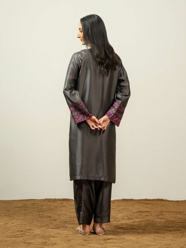 Limelight 2 Piece Silk Suit-Embroidered (Pret)