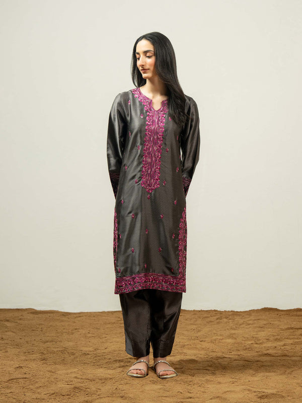 limelight 2 Piece Silk Suit-Embroidered (Pret)