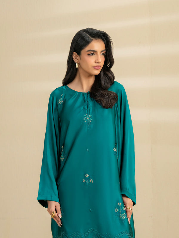 Limelight 2 Piece Silk Suit-Embroidered (Pret) Teal