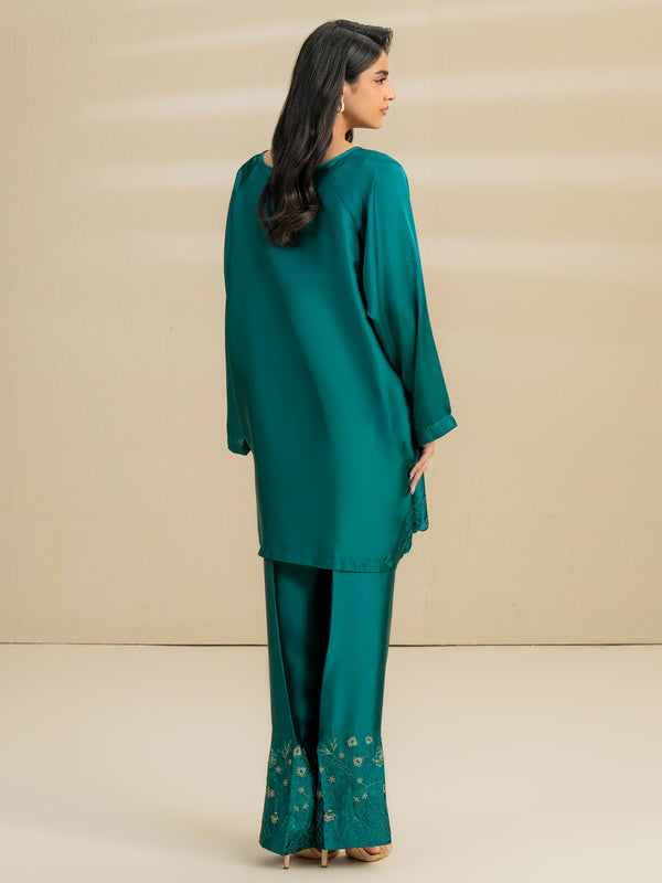 Limelight 2 Piece Silk Suit-Embroidered (Pret) Teal