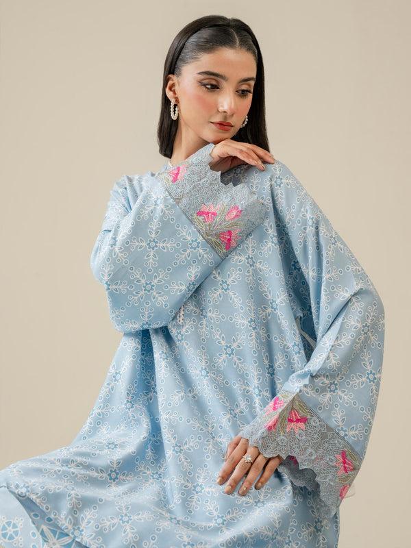 Limelight 2 Piece Stone Suit-Embroidered (Pret)