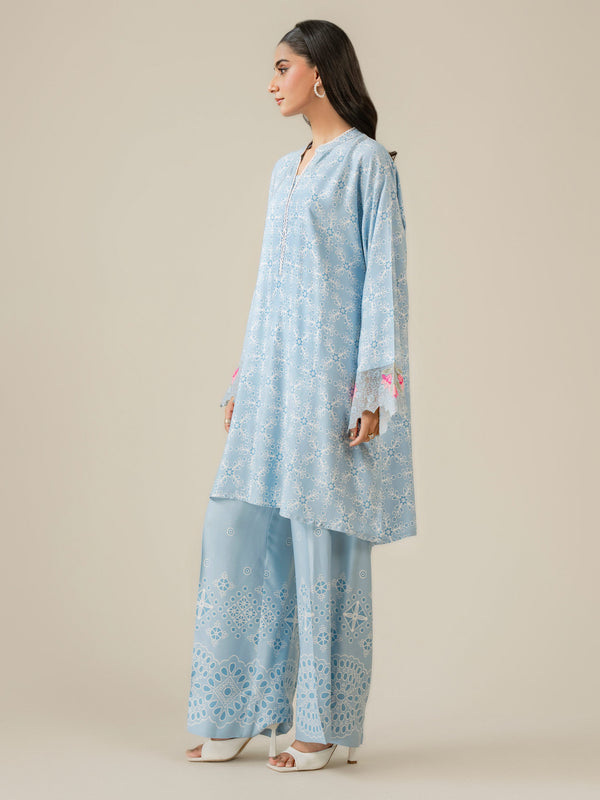 Limelight 2 Piece Stone Suit-Embroidered (Pret)