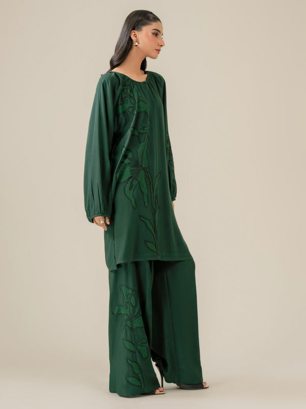 Limelight 2 Piece Stone Suit-Embroidered (Pret)