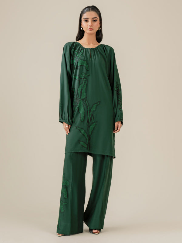 limelight 2 Piece Stone Suit-Embroidered (Pret)