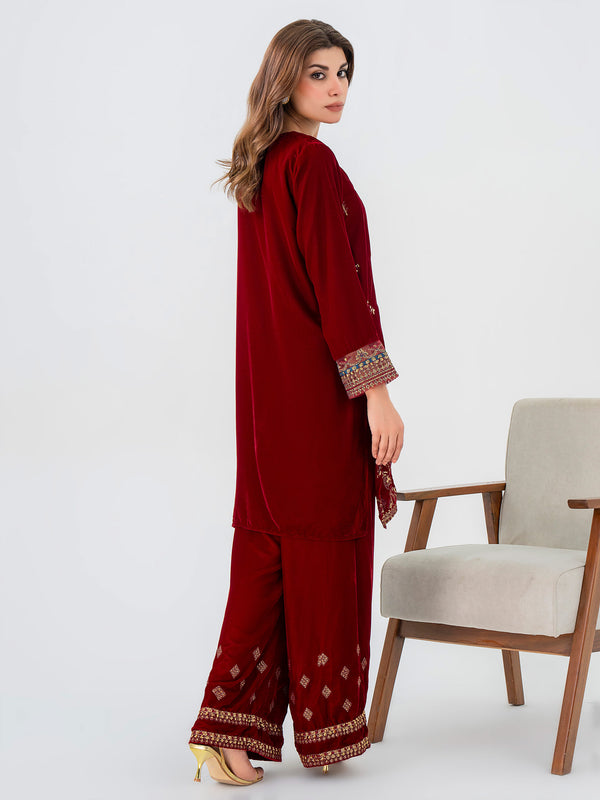 Limelight 2 Piece Velvet Suit-Embroidered (Pret)