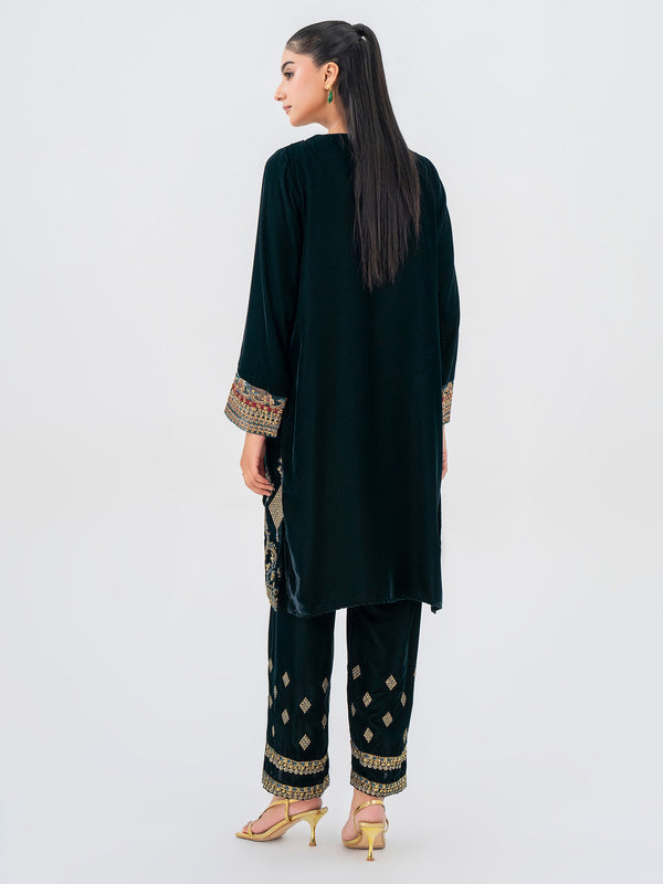 Limelight 2 Piece Velvet Suit-Embroidered (Pret)