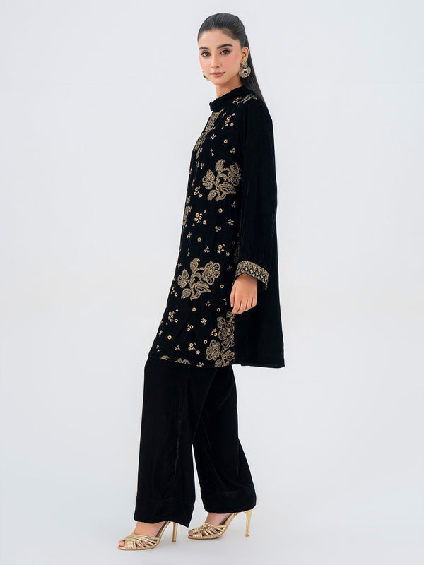 Limelight 2 Piece Velvet Suit-Embroidered (Pret)