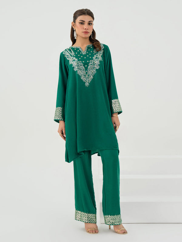 Limelight 2 Piece Velvet Suit-Embroidered (Pret)