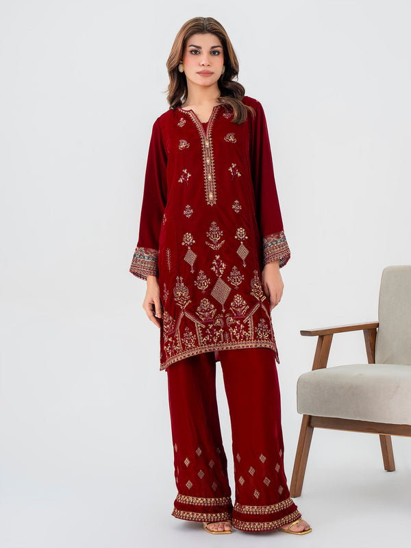 limelight 2 Piece Velvet Suit-Embroidered (Pret)