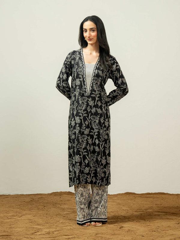 Limelight 2 Piece Viscose Suit-Printed (Pret)