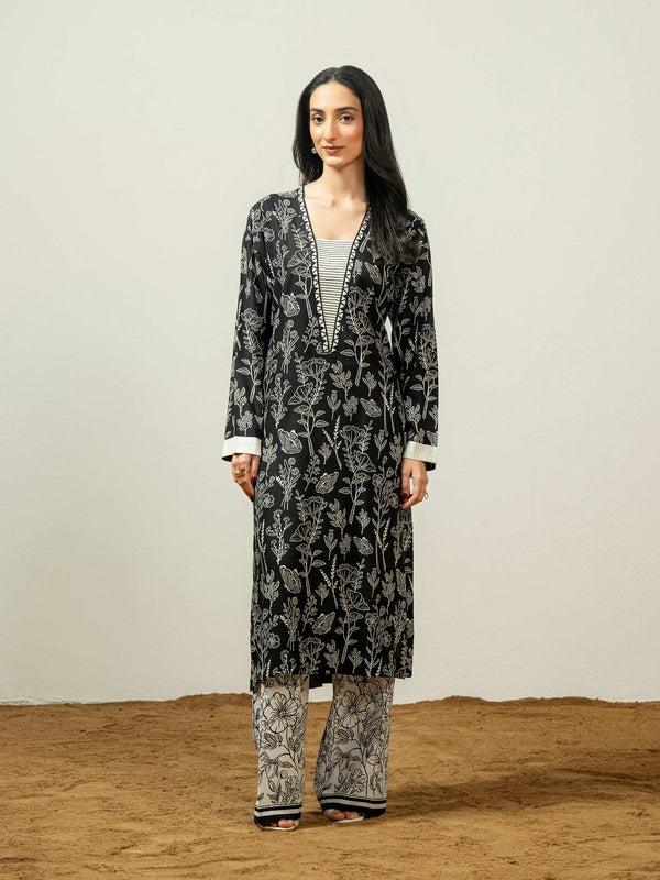 Limelight 2 Piece Viscose Suit-Printed (Pret)