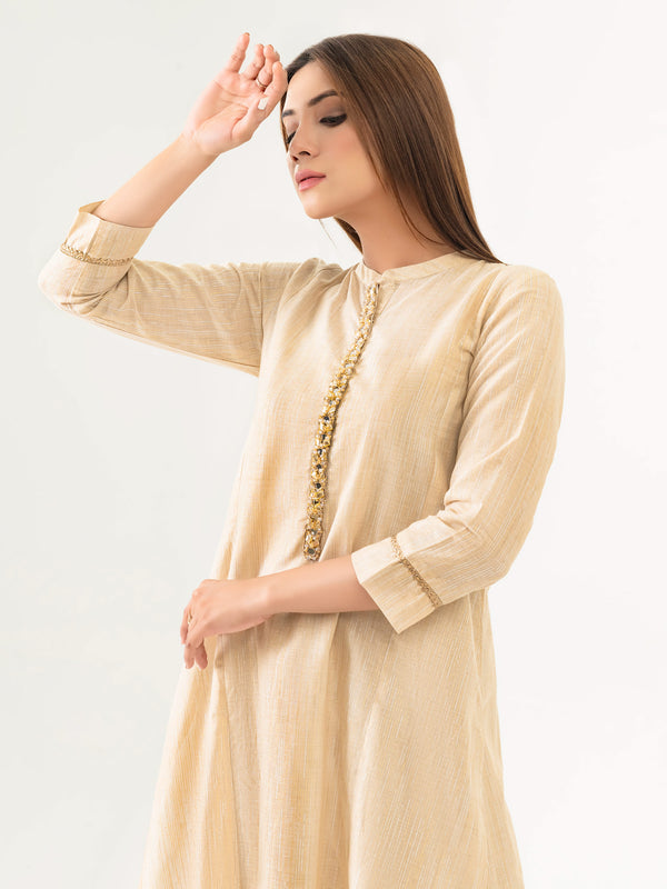 Limelight 2 Piece Yarn Dyed Suit-Embellished (Pret)