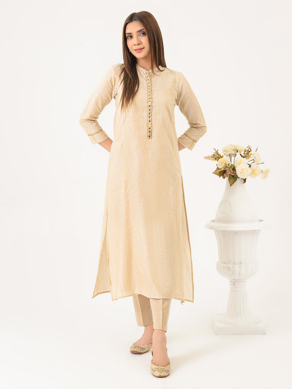 limelight 2 Piece Yarn Dyed Suit-Embellished (Pret)