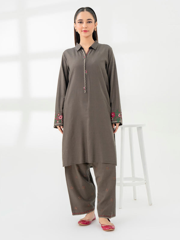 Limelight 2 Piece Yarn Dyed Suit-Embroidered (Pret)