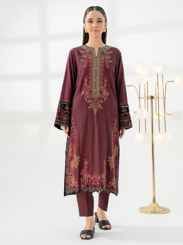 limelight 2 Piece Yarn Dyed Suit-Embroidered (Pret)