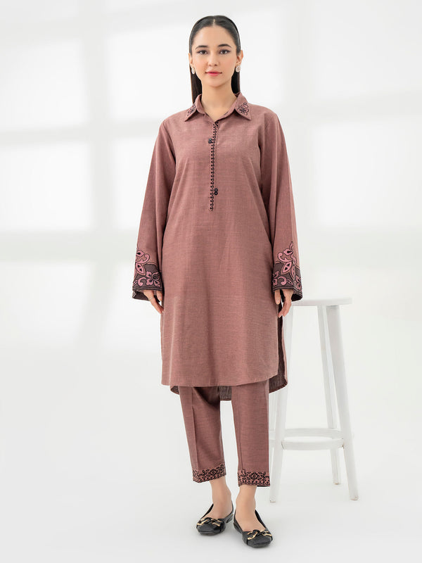 Limelight 2 Piece Yarn Dyed Suit-Embroidered (Pret)