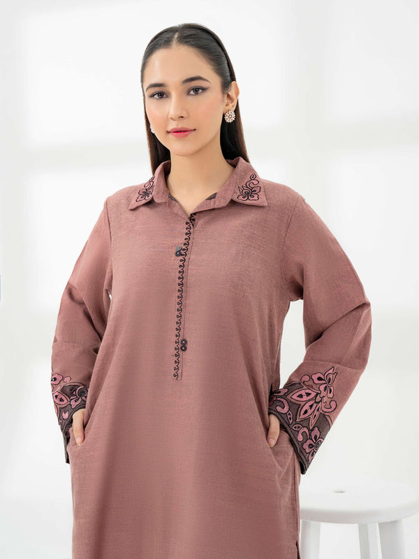 Limelight 2 Piece Yarn Dyed Suit-Embroidered (Pret)